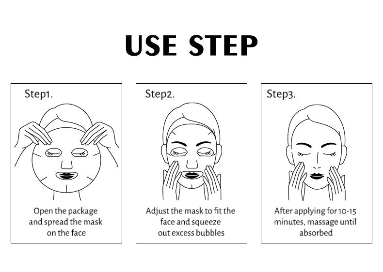 Masque Hydratant Acide Hyaluronique Masque Charbon Bambou Ginseng Rouge Miel BAD GIRL Series